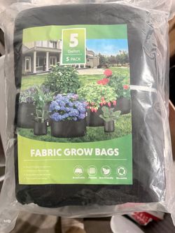 5-Gallon Fabric Grow Bags 5-Pack