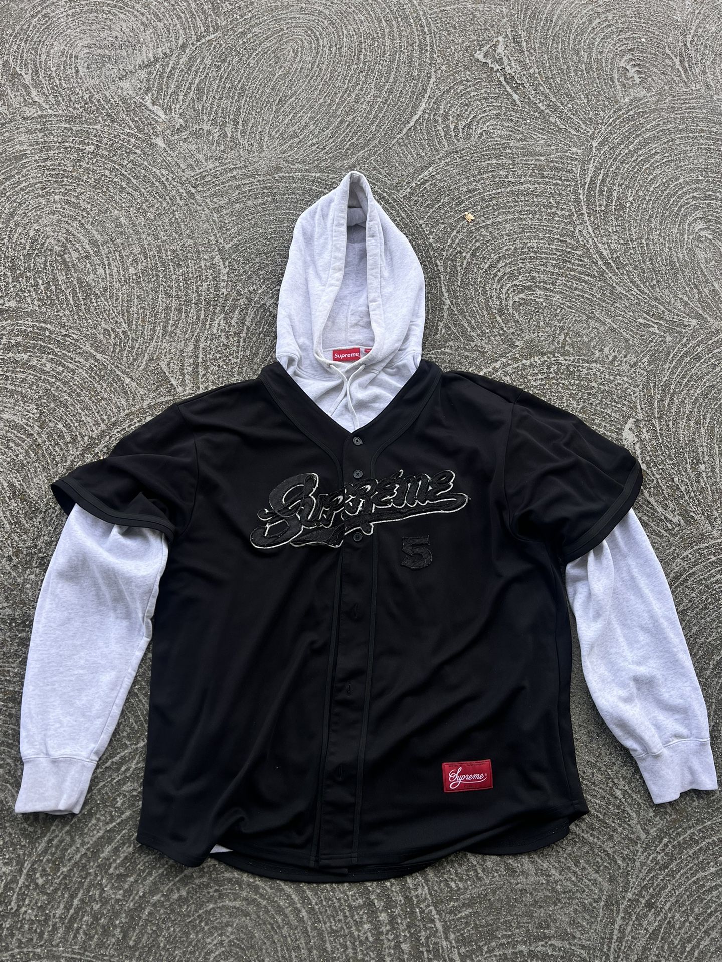 Supreme Baseball Jersey hooded sweatshirt