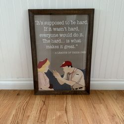 Classic Women’s Baseball Framed Poster