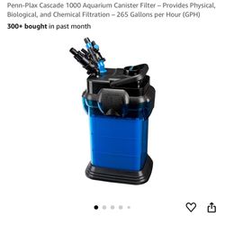 Cascade 1000 Canister Filter For Fish Or Turtle Tank