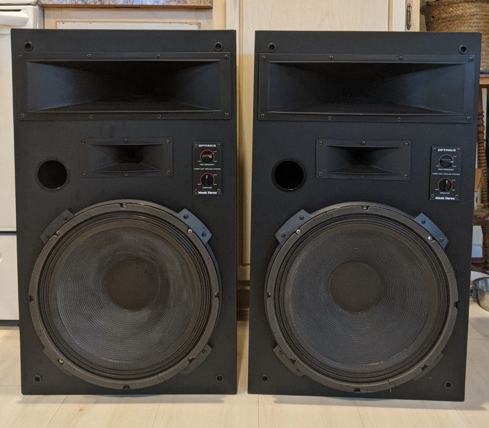 Large Vintage Realistic Optimus Mach Three Speakers