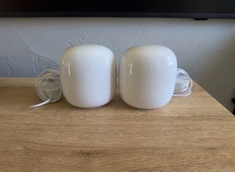 Google Nest Wifi Pro 6E AXE5400 Tri-Band Mesh Router 2-Pack Snow White G6ZUC