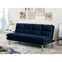Brand New Navy Blue Futon Sofa Sleeper
