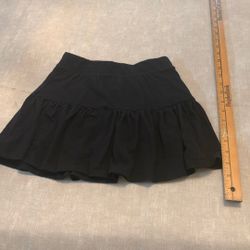 Girls Black Ruffle Skirt