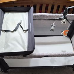Elemra Bassinet bedside crib with diaper changer