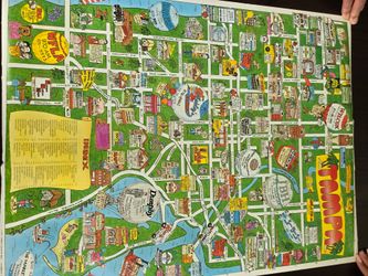 Retro 1991 animated map of Tampa.  Great for collectors and Tampa historians!