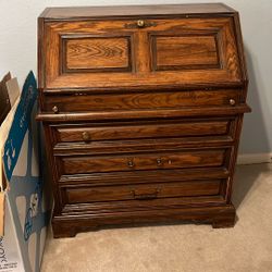 Antique Secretary Desk With Drawers 