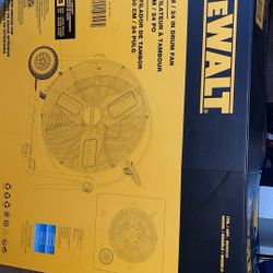 24 in. Heavy-Duty Drum Fan with Extra Long 12 ft. Power Cord and Stepless Speed Control