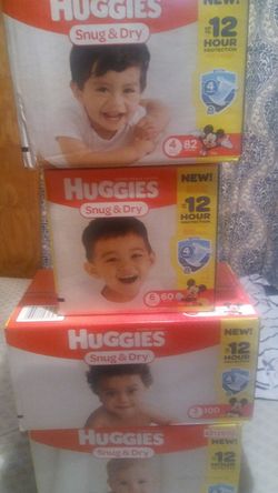 Huggies diapers boxes