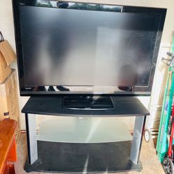 Hitachi big screen TV & TV stand