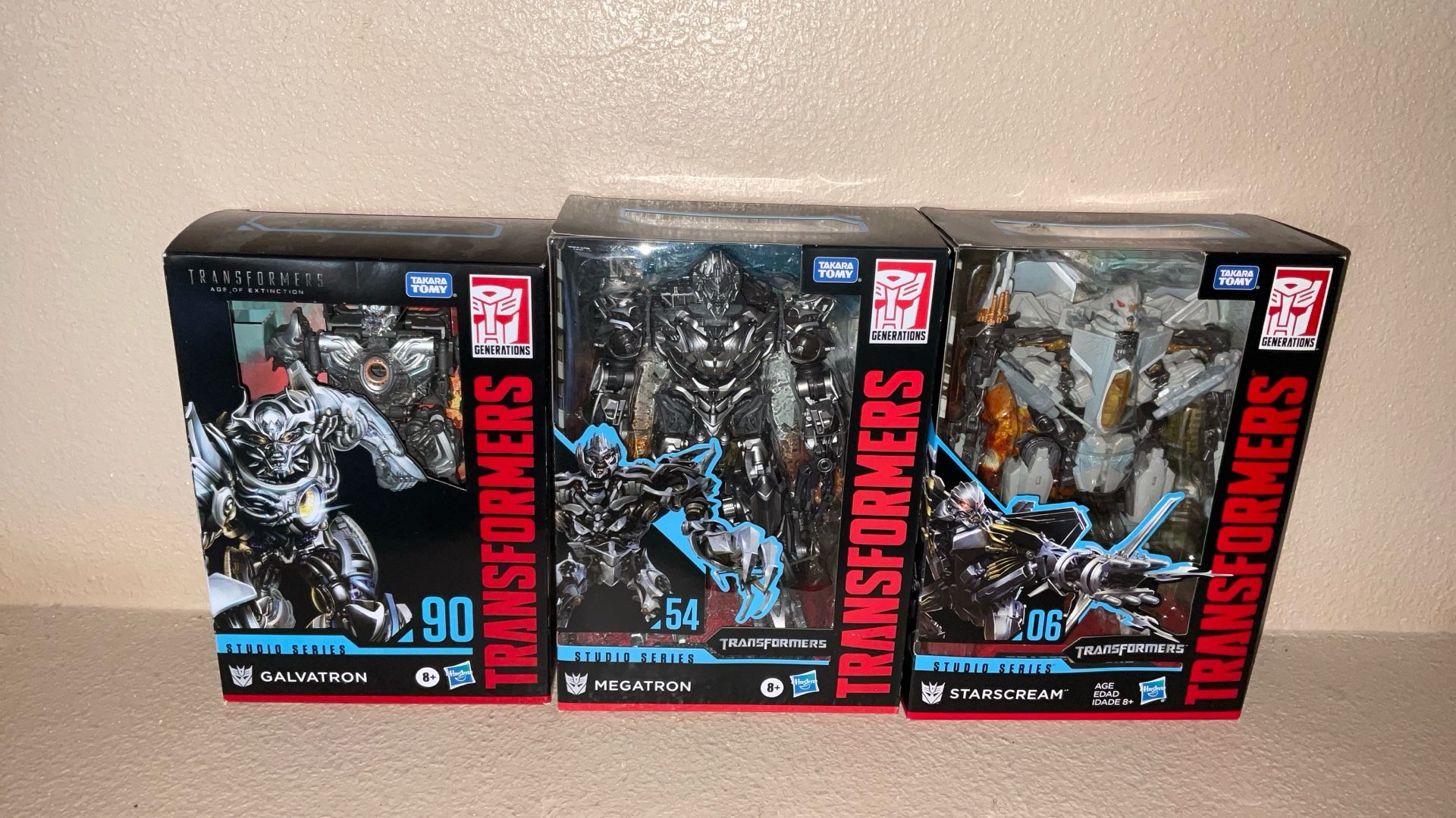 Transformers Studio Series Voyagers Age Of Extinction Galvatron, 2007 Megatron & Starscream