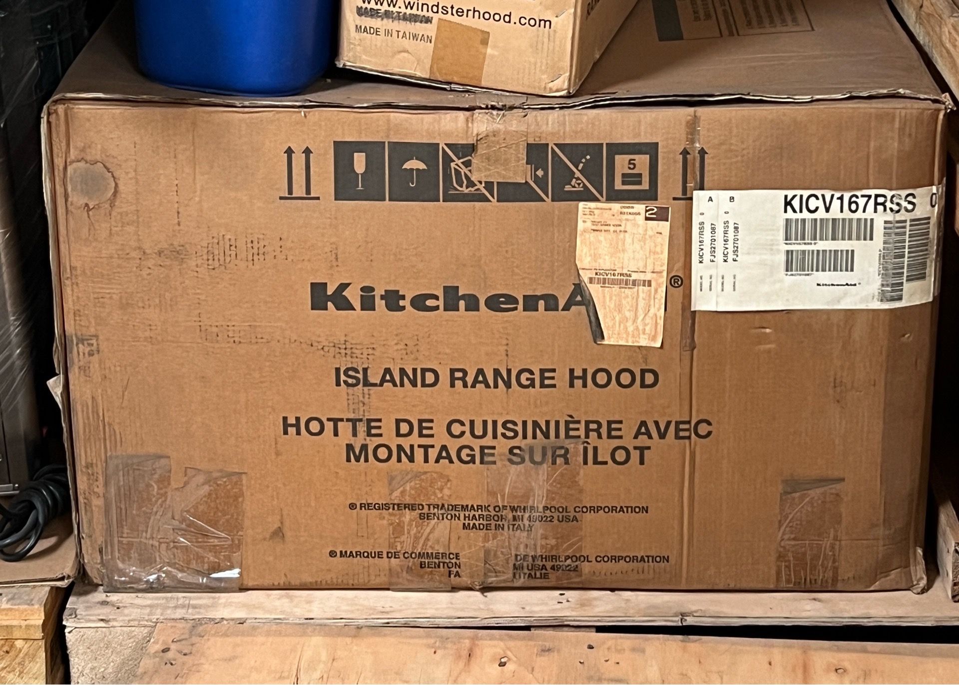 Kitchen Aid Island Range Hood KICV167RSS