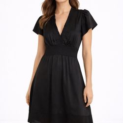 BCBG Max Azria black silk blend dress size XXS