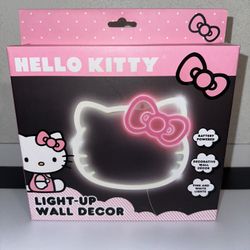 Hello Kitty Pink Light Up Wall Decor New Sealed 