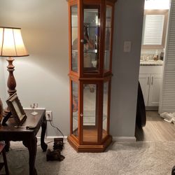 Wood Curio Cabinet / Trophy Case 
