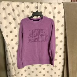 Under Armour Purple Sweatshirt Youth Girls Lg
