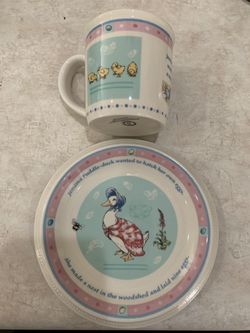 Beatrix Potter Peter Rabbit Jemima Puddle Duck Cup & Plate by Wedgewood
