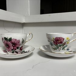 Regency English Bone China Set Of Teacups