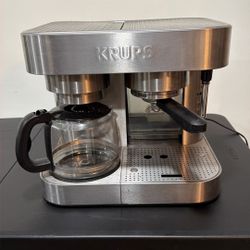 KRUPS XP4050 Espresso & Cappuccino Machine – Stainless Steel