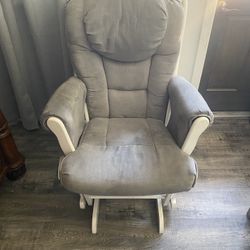 Grey Glidder Ottoman Chair