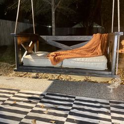 Crib size handcrafted  porch swing- ready for pickup !!   Espresso