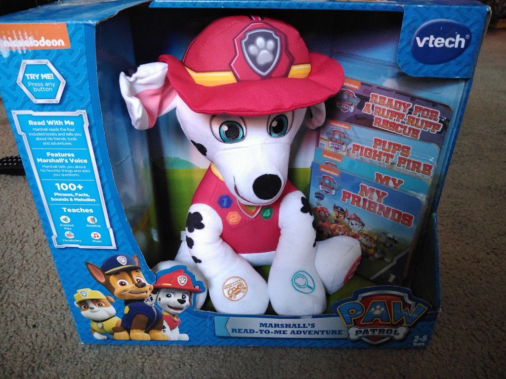 New Paw Patrol Marshall Read-to-Me Adventure Toy with lights