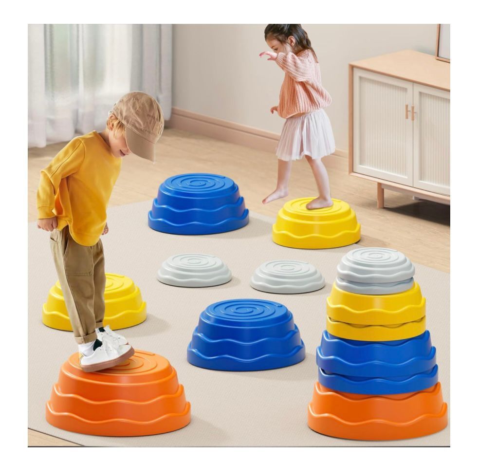 Balance Beam and Stepping Stones for Kids - Non-Slip Colorful W007