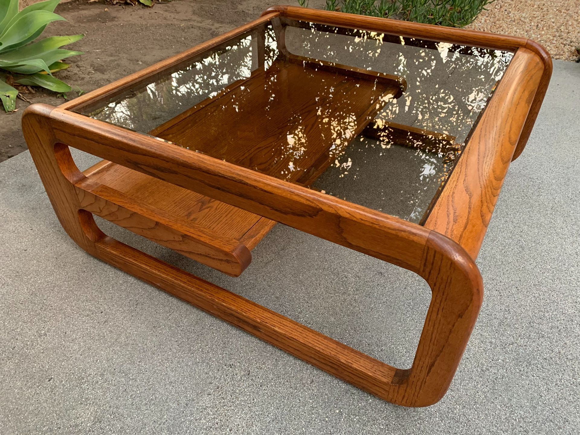 Vintage Mersman Bellaire by Lou Hodges Oak Center Coffee Table
