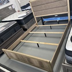 Queen Bed Frame Brand New Floor Sample $188
