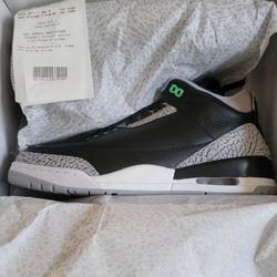 Jordan 3 Green Glow Ds Size 10.5 And 11