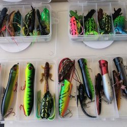 Fishing Lures, Topwater Poppers, Frogs & Tadpoles 
