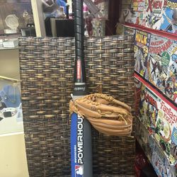 Sports Baseball Bat And Gloves 