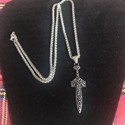 Dagger Pendant With 24” Chain 