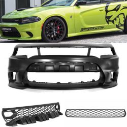 Front Bumper And Grilles For Dodge Charger Scat Pack Hellcat GT RT For 2015 To 2022