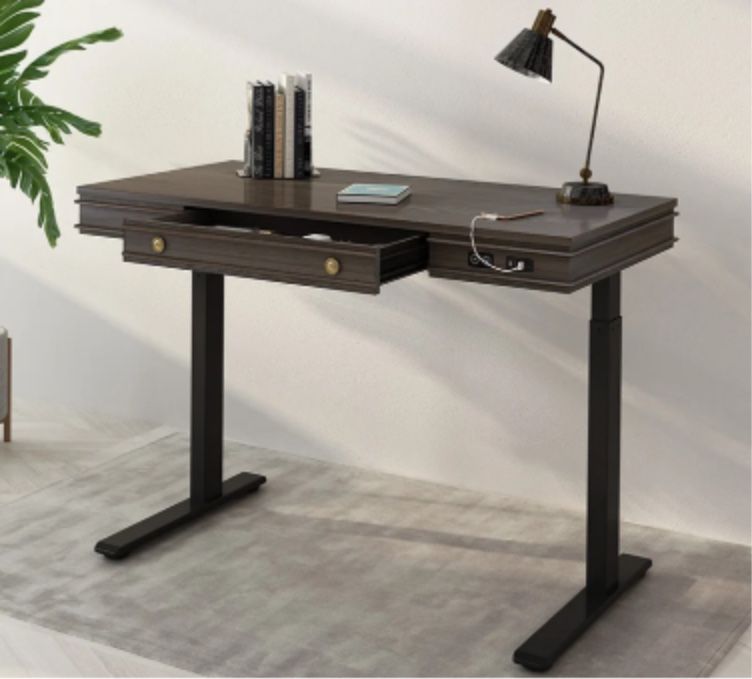 FlexiSpot Theodore Standing Desk With Drawer 47.6”x24.6” Walnut Desktop