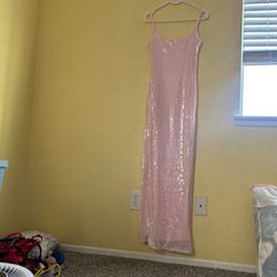 Pink long formal dress