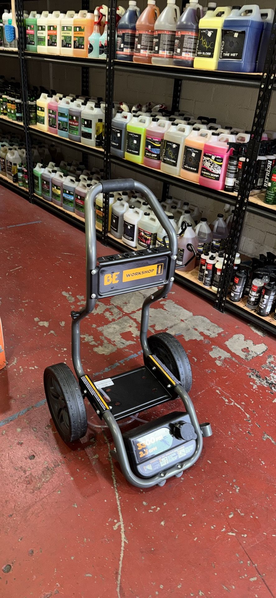 Pressure washer frame