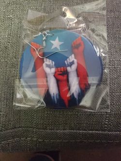 Puerto Rico Wood Earrings