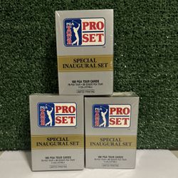 3 1990 PGA Tour Pro Set Special Inaugural 100 Tour Cards New Sealed Unopened