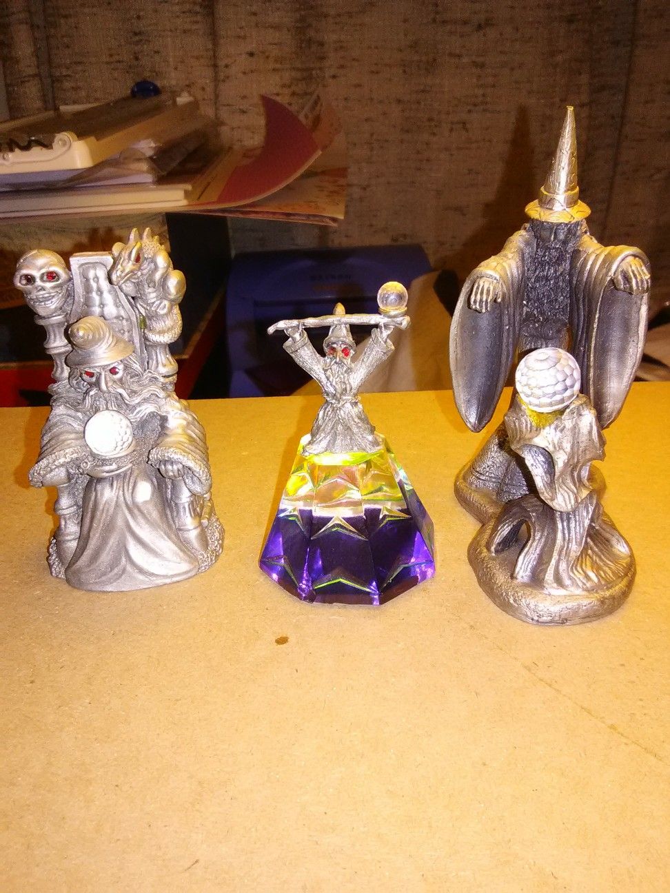 (21) Vintage 1984 English Pewter Wizards and Dragons collection