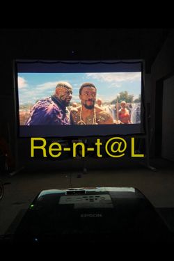 Projector with 14ft inflatable screen