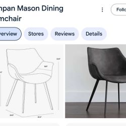 6 Sunpan Mason Dining Armchairs
