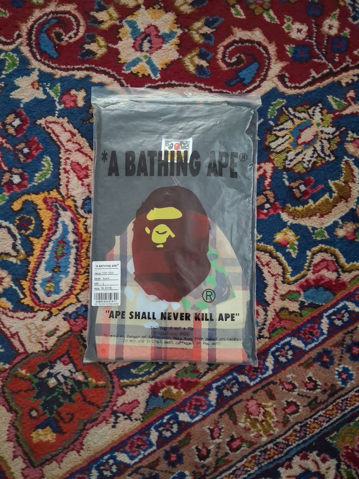 Black BAPE X BURBERRY T Shirt
