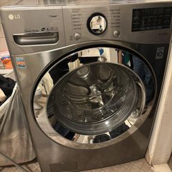 LG Front Load Washer, Silver Color, Large Capacity