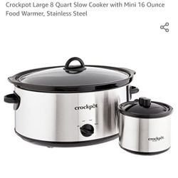 Crock-Pot 8-Quart Slow Cooker w/ 16Oz Food Warmer