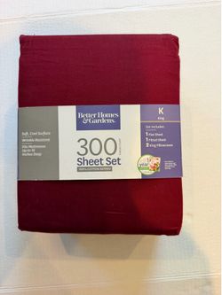 Better Homes & Gardens Burgundy 300 COUNT Sheet Set King