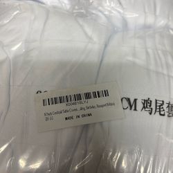 Eight Pack Cocktail Table Covers White 80 Cm 