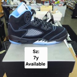 AIR JORDAN 5 RETRO BLACK CAROLINA / UNC BLUE (GS)