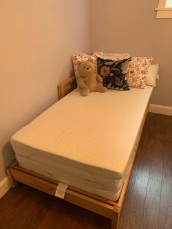 Ikea Tarva Bed Frame with Mattresses - King OR Twin