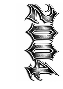 Gothic Blackletter Digital Art Print